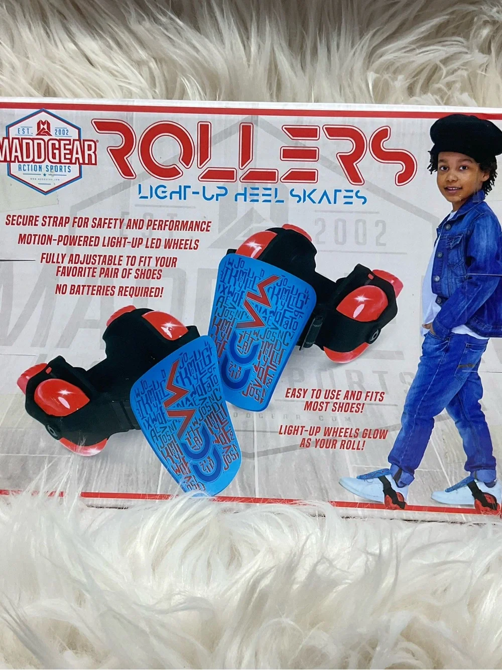 Rollers Light-Up Heel Skates - Red and Black